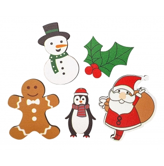 embellissements noel en bois personnages de 2 a 35 cm