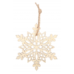 flocons en bois a suspendre 8 x 8 cm 4 pieces