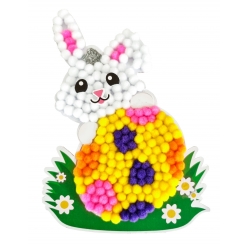 activites paques lapin en pompons 137 x 18 cm