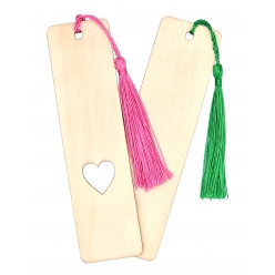 marque page en bois 15x4 cm 2 pieces