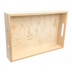 plateau en bois a decorer 30 x 20 x 5 cm