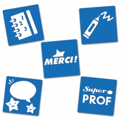 pochoirs cadeau maitresse 10 x 10 cm 5 pieces