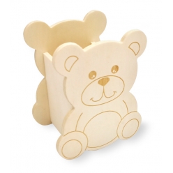 pot crayons en bois forme ourson 92 x 114 x 7 cm