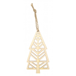 sapins en bois a suspendre 4 x 8 cm 4 pieces