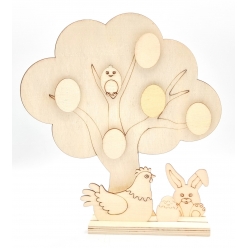 scenette arbre de paques a decorer 21 x 18 cm