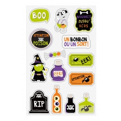stickers epoxy halloween poison 14 pieces
