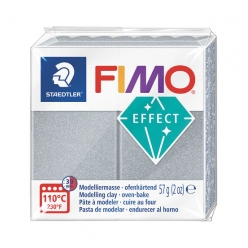 pate fimo 57 g effect metallique argente 801081