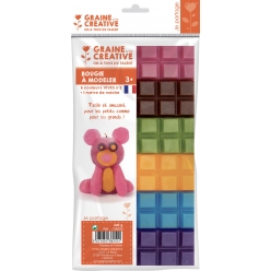 bougie a modeler 6 barres couleurs pastel 240 g