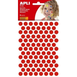 gommettes rond 105mm rouge 6 pieces
