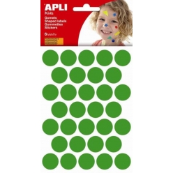 gommettes rond 20mm vert 6 pieces