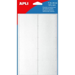 etiquettes blanches 65x385 mm 120 pieces