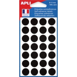 gommettes noires 15 mm 168 pastilles