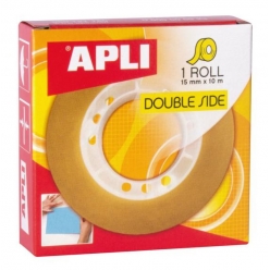 ruban adhesif double face transparent 15mm 10m