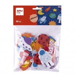 stickers en mousse caoutchouc espace 56 pieces