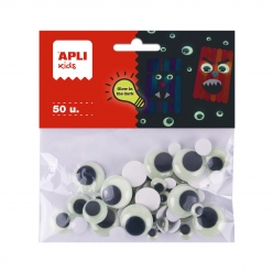 yeux mobiles adhesif phosphorescent 50 pieces
