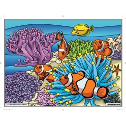 tableau velours a colorier les poissons clowns