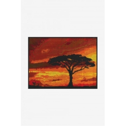 kit point de croix savannah sunset kit