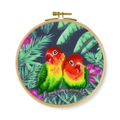 kit point de croix motif inseparables 25 x 25 cm