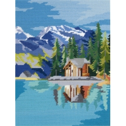 canevas penelope imprime alpes 40 x 50 cm