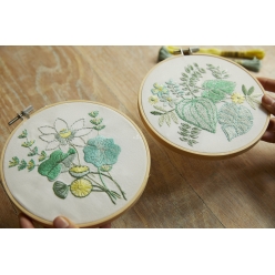 kit broderie mindful duo jardin aquatique