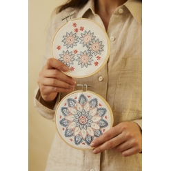 kit broderie mindful duo fleurs du levant