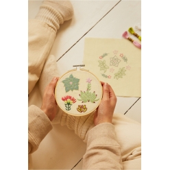 kit broderie mindful duo jardin miniature