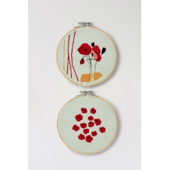 duo kit broderie coquelicot