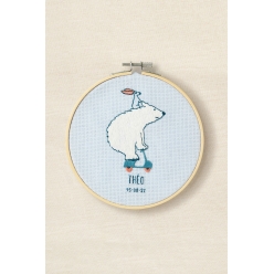 kit broderie gift of stitch ours trotinette