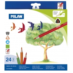 crayons de couleur triangulaires 24 pieces