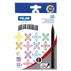 feutres pointe pinceau 10 pieces