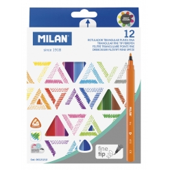 feutres triangulaires pointe fine 12 pieces