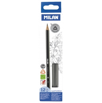 crayons graphite h triangulaires 12 pieces