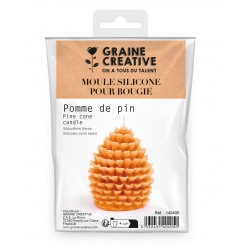 moule en silicone pour bougie platre ou resine pomme de pin