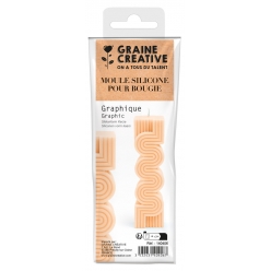 moule en silicone pour bougie platre ou resine graphique