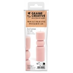 moule en silicone pour bougie platre ou resine colonne antique