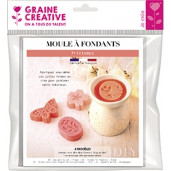 moule 4 fondants a bougie printemps