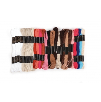 fil a broder pour bracelet bresilien assortiment colore 26 fils