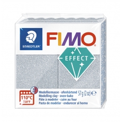 pate fimo 57 g effect paillette argent 8010 812
