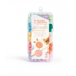 boite cire a cacheter couleurs pastel