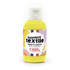 peinture textile jaune 50 ml