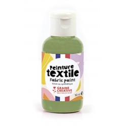 peinture textile vert kaki 50 ml