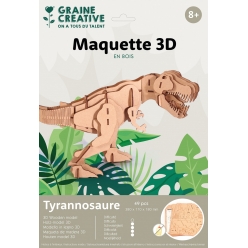 maquette en bois pour enfant dinosaure t rex 49 pieces