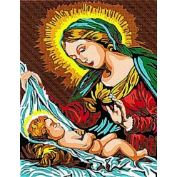 kit canevas blanc la vierge 20x25cm