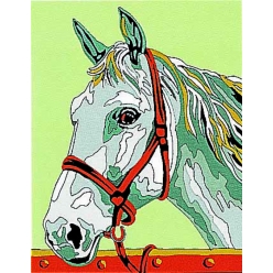 kit canevas cheval 20x25cm