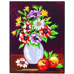 kit canevas le bouquet 20x25cm