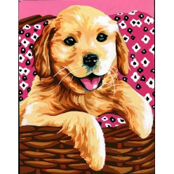 kit canevas blanc labrador 20x25cm