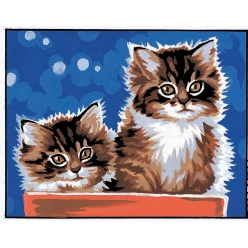 kit canevas chatons 20x25cm