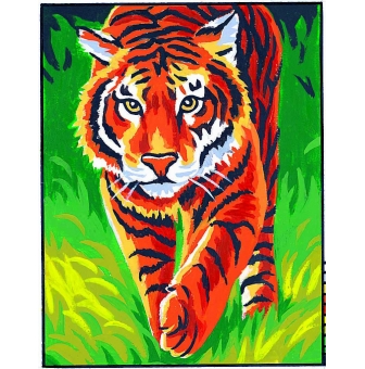kit canevas le tigre 20x25cm