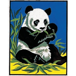 kit canevas panda 20x25cm