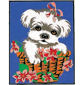 kit canevas chien 20x25cm